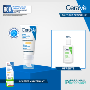 CeraVe Crème Visage SPF50 avec Crème Lavante 20 ml OFFERTE